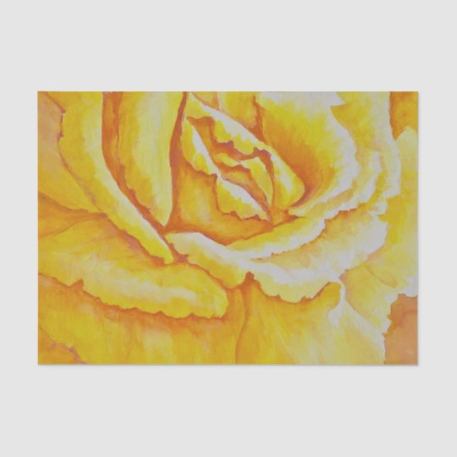 Gelbe Rose Seidenpapier (Vorderseite)