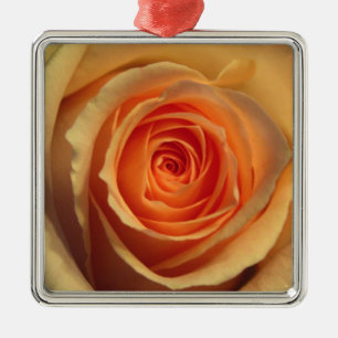 Gelbe Rose Silbernes Ornament
