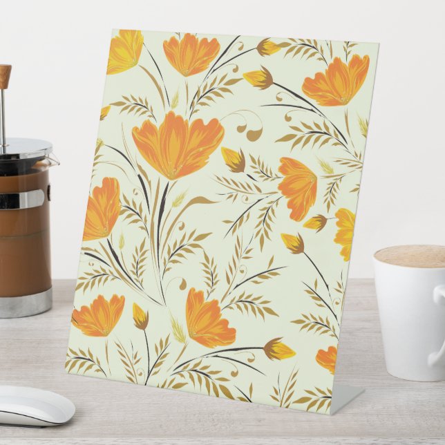 Gelbe Rose Sockelschild (In Situ)