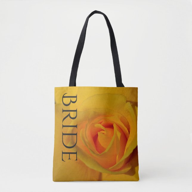 Gelbe Rose-Tasche für die Braut (Vorderseite)