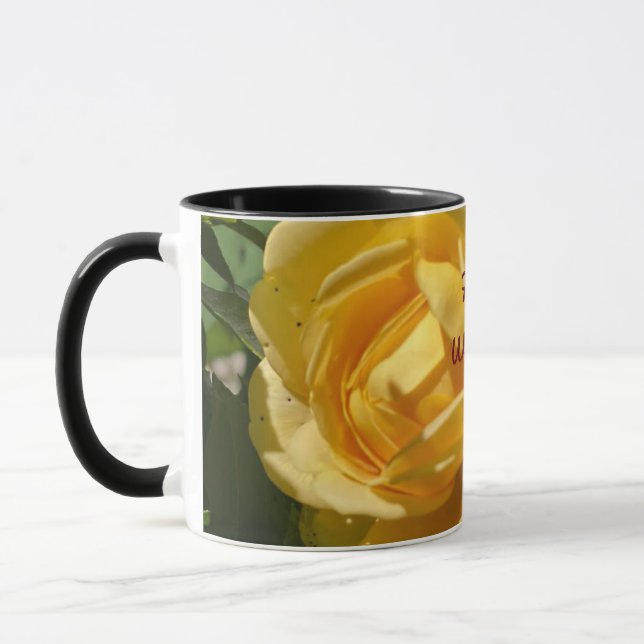 Gelbe Rose-Tasse Tasse (Links)