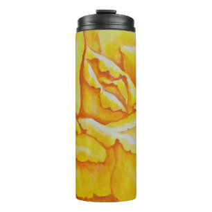 Gelbe Rose Thermosbecher