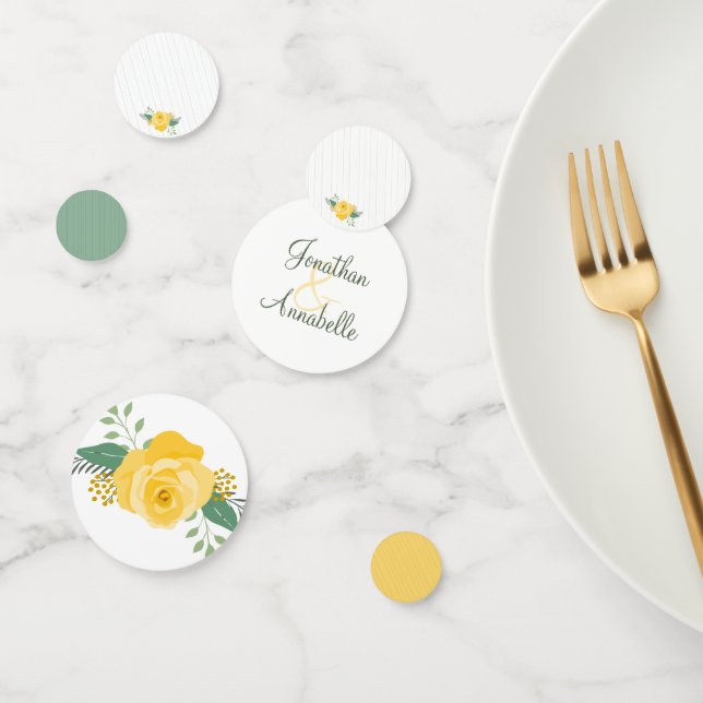 Gelbe Rose von Texas Hochzeit Konfetti (Gruppe)