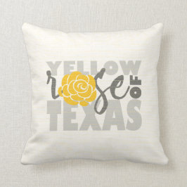 Gelbe Rose von Texas Kissen