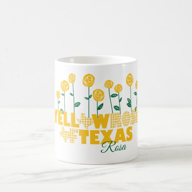 Gelbe Rose von Texas - Rose Garden Kaffeetasse (Mittel)