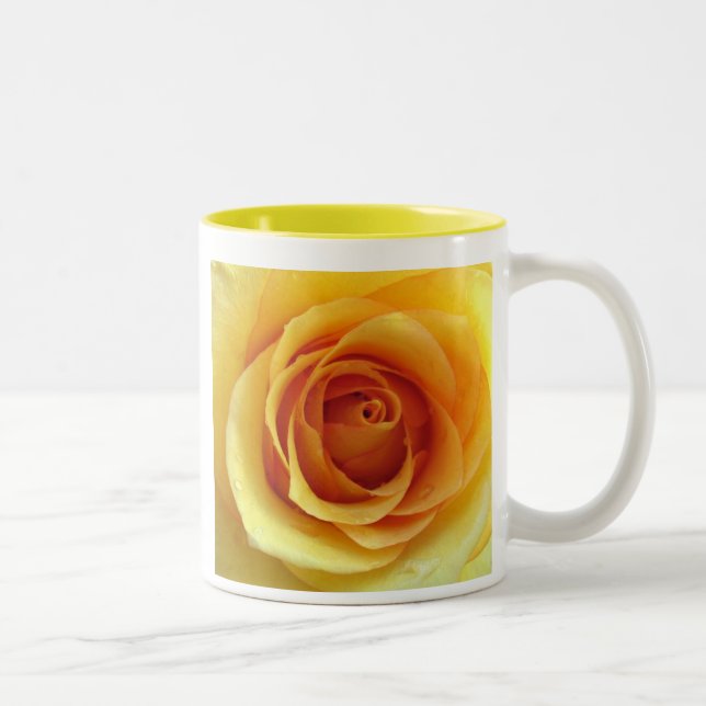 Gelbe Rose von Texas-Tasse Zweifarbige Tasse (Rechts)
