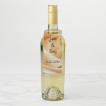 Gelbe Rose Wedding Wine Tag