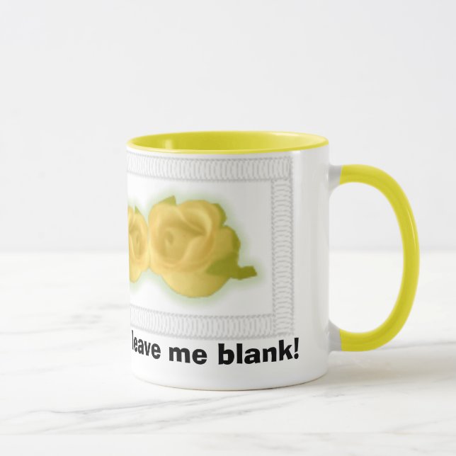 Gelbe Rosen, addieren etwas Text oder verlassen Tasse (Rechts)
