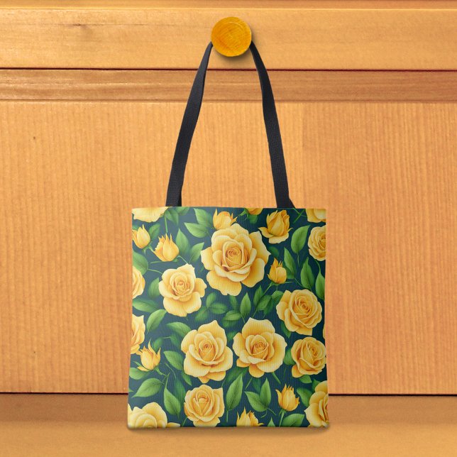 Gelbe Rosen Bild Nr. 2 Tragetasche (Tote bag with yellow roses)