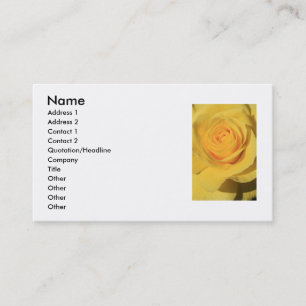 Gelbe Rosen-Blumen-Geschäfts-Karte Visitenkarte