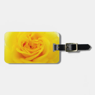 Gelbe Rosen-Blumen-Nahaufnahme Gepäckanhänger