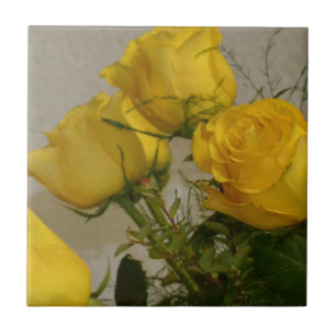 Gelbe Rosen Fliese