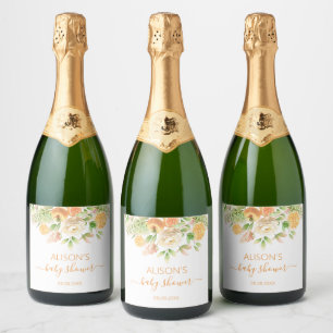 Gelbe Rosen Florale Grünzeug Mädchen Baby Shower