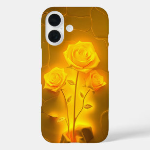 Gelbe Rosen-Gelb-Gelb-Glow Case-Mate iPhone Fall 16 Hülle