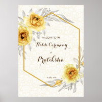 Gelbe Rosen geometrisch personalisiert Haldi Empfa