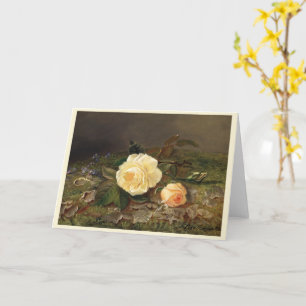 Gelbe Rosen, glücklich zum Geburtstag Karte