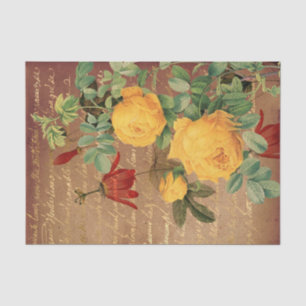 Gelbe Rosen im Vintage-Stil Seidenpapier