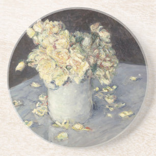 Gelbe Rosen in einer Vase von Caillebott Impressio Getränkeuntersetzer