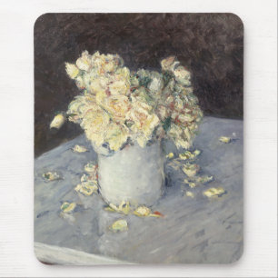 Gelbe Rosen in einer Vase von Caillebott Impressio Mousepad