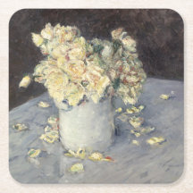 Gelbe Rosen in einer Vase von Caillebott Impressio