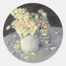 Gelbe Rosen in einer Vase von Caillebott Impressio