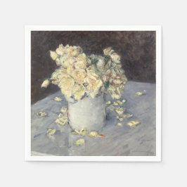 Gelbe Rosen in einer Vase von Caillebott Impressio Serviette
