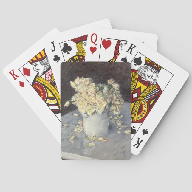 Gelbe Rosen in einer Vase von Caillebott Impressio Spielkarten (Rückseite)