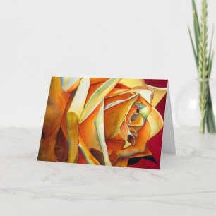 Gelbe Rosen-Kunstkarte zum Muttertag mit Gedicht Karte