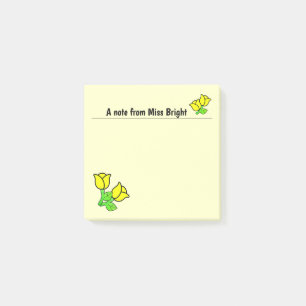 Gelbe Rosen - Nachhinweise Post-it Klebezettel