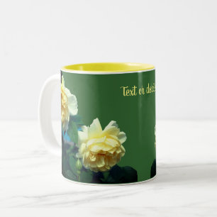 Gelbe Rosen Personalisiert Zweifarbige Tasse