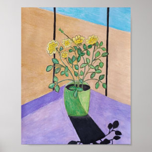 Gelbe Rosen Poster
