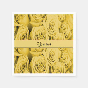 Gelbe Rosen Serviette