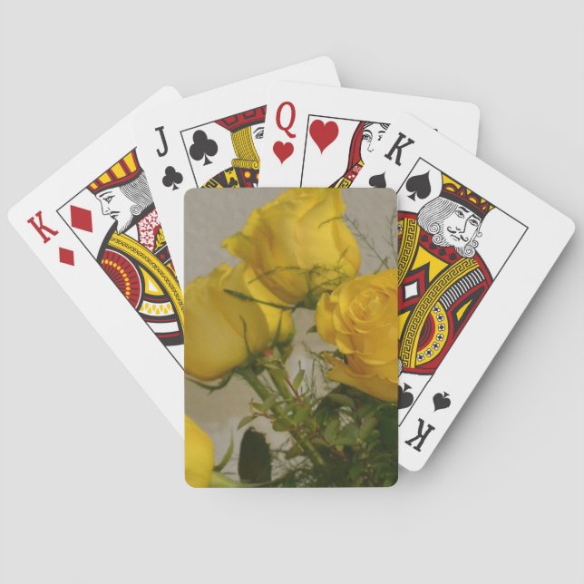 Gelbe Rosen Spielkarten (Rückseite)