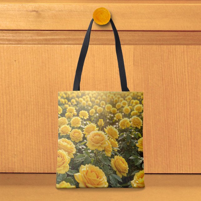 Gelbe Rosen-Tasche (Tote bag with yellow roses)