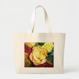 Gelbe Rosen-Tasche Jumbo Stoffbeutel
