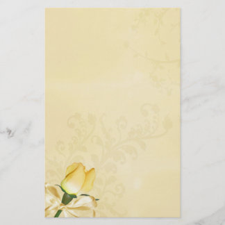 Gelbe Rosen-Vintage-Papeterie Briefpapier