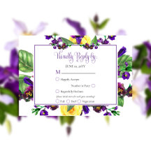 Gelbe Rosen |Violets Boho Floral Wedding RSVP