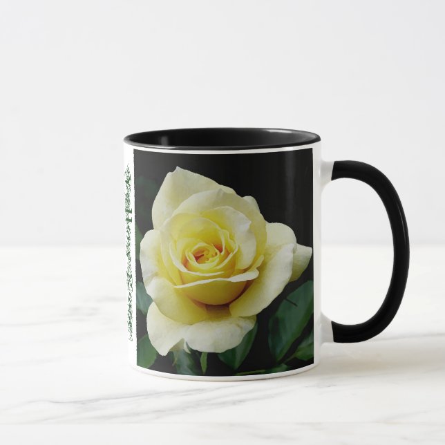 Gelbe Rosen-Wecker-Kaffee-Tasse Tasse (Rechts)