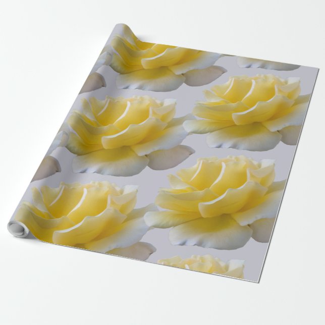 Gelbe Rosenblätter Geschenkpapier (Ungerollt)