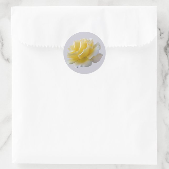 Gelbe Rosenblätter Runder Aufkleber (Tasche)