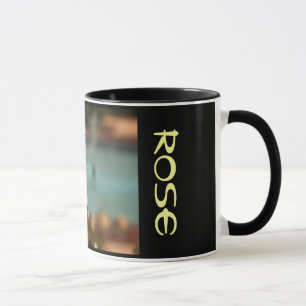 Gelbe Rosenblume 8 Tasse