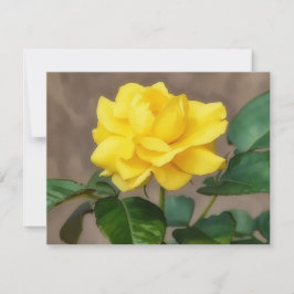 Gelbe Rosenblumen-Kunst-Notizkartenset Mitteilungskarte