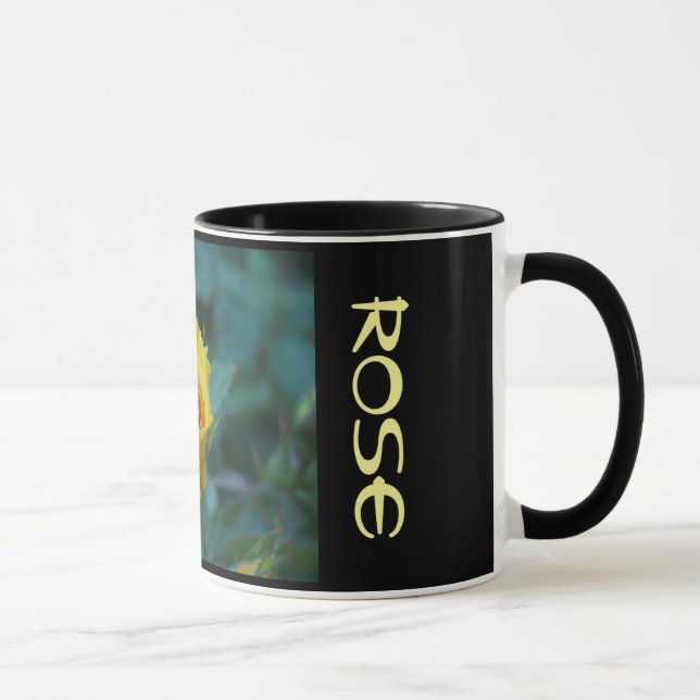 Gelbe Rosenblüte 7 Tasse (Rechts)