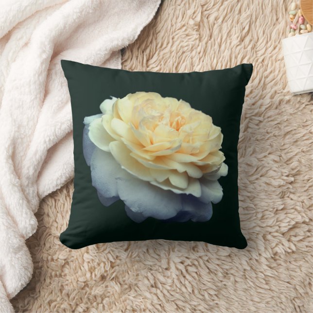 Gelbe Rosenblüte Kissen (Decke)