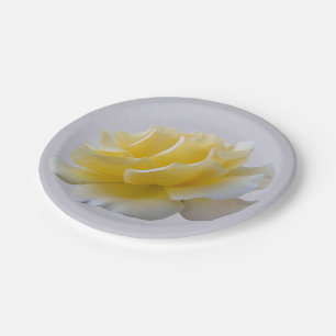 Gelbe Rosenblüten Pappteller