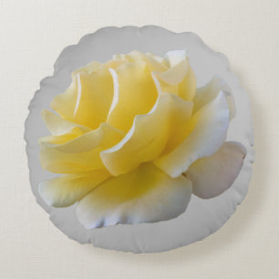 Gelbe Rosenblüten Rundes Kissen