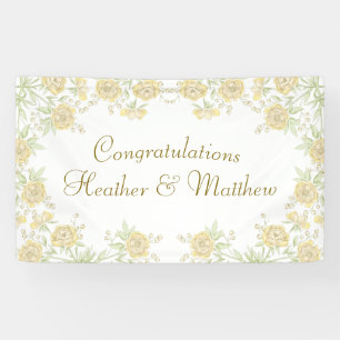 Gelbe Rosenhochzeit Banner