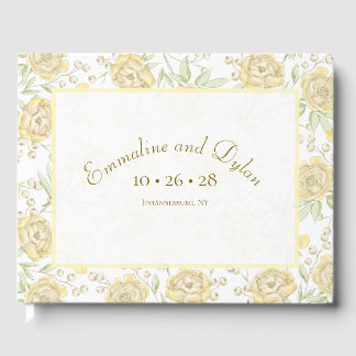 Gelbe Rosenhochzeit Gästebuch