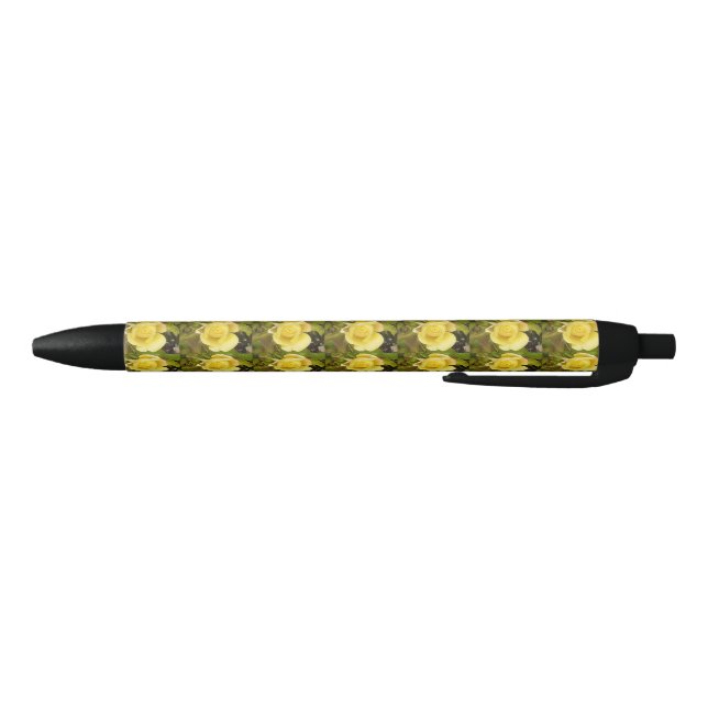 Gelbe Rosenknospe Kugelschreiber (Unterseite)