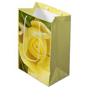 Gelbe Rosenknospe Mittlere Geschenktüte